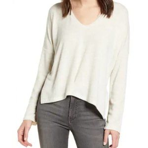 Treasure & Bond Dolman Sleeve Pullover, Size Small, Neutral/Beige Oatmeal Heathe